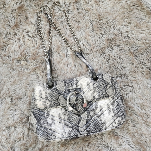 Circus by Sam Edelman Handbags - Circus NY by Sam Edelman Quilted‎ Snakeskin Chain Handle Handbag